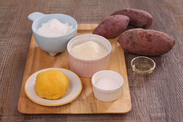 Cách làm bánh khoai lang hấp nhân custard 19