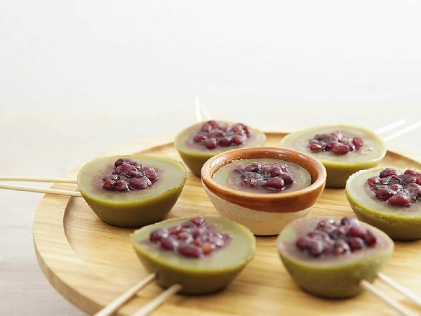 bánh pudding trà xanh đậu đỏ