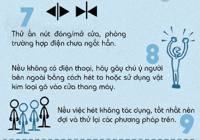 Cách thoát hiểm khi bị mắc kẹt trong thang máy 12