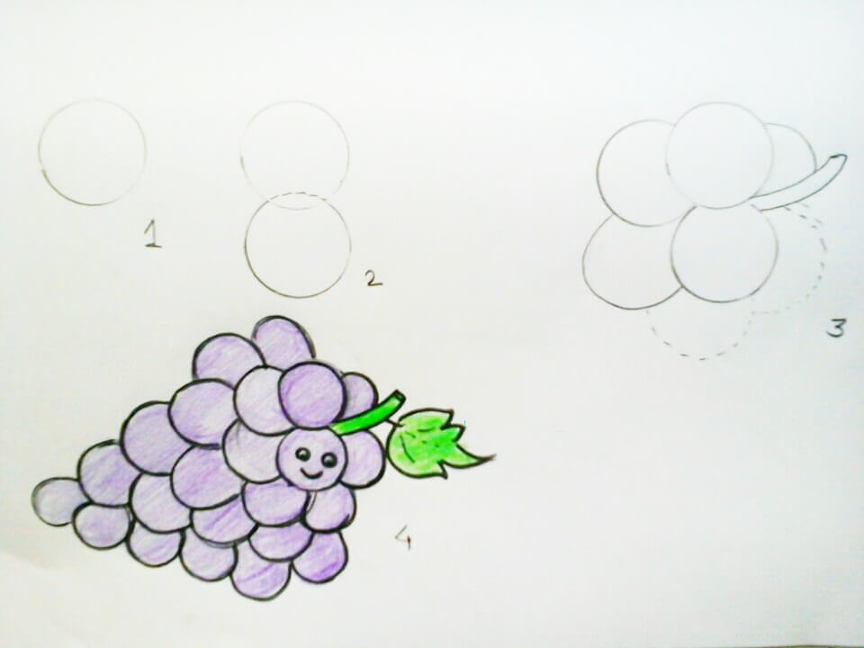 Dạy bé vẽ trái cây bằng cách cực kỳ đơn giản 13
