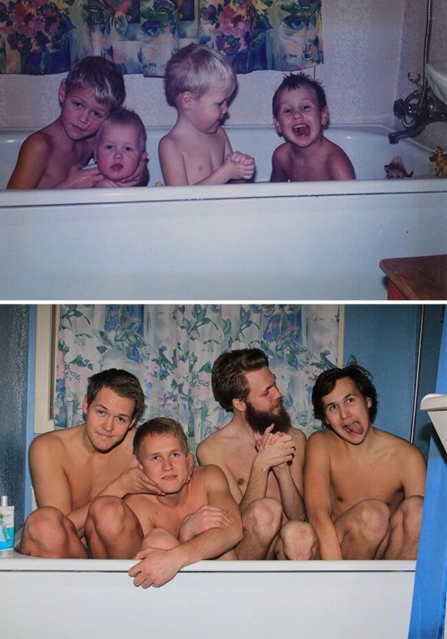 trẻ cùng tắm đến khi trưởng thành
