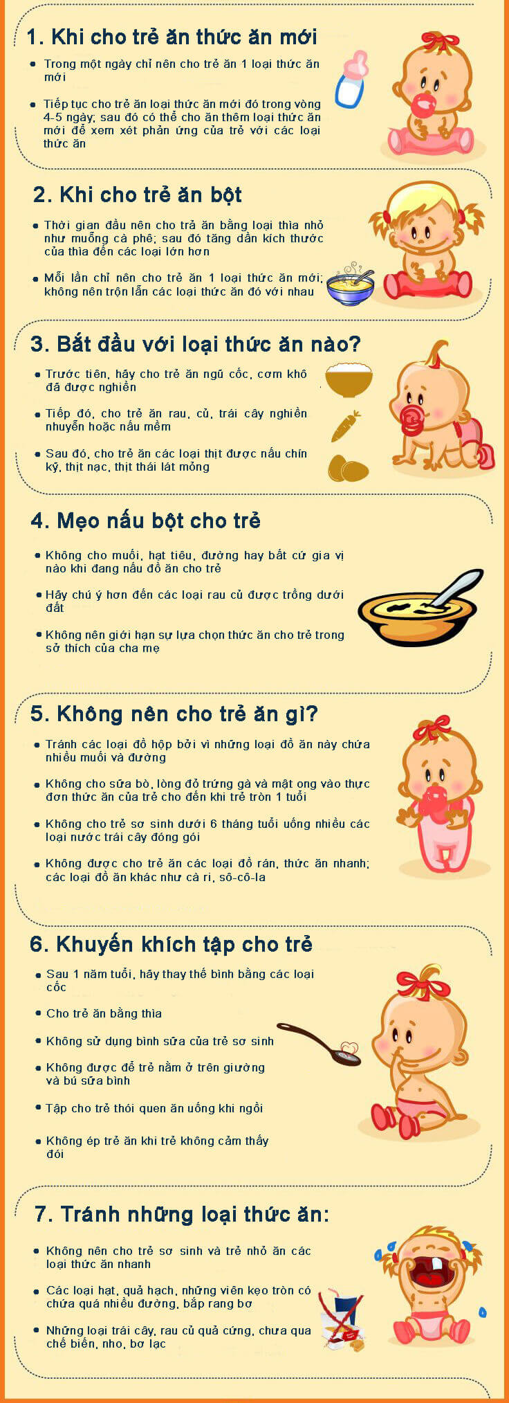 Khi tập ăn cho bé mẹ phải ghi nhớ những điều này 7