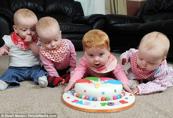 Khởi đầu năm mới với hình ảnh các bé sinh 4 cực kì hiếm 28