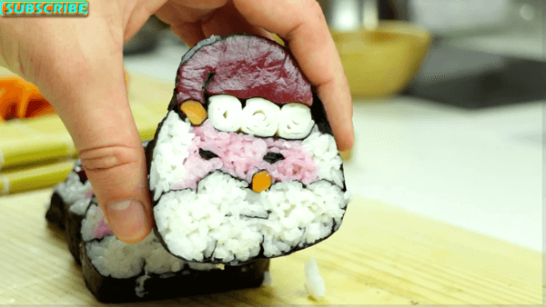 Sushi hình ông già Noel 9