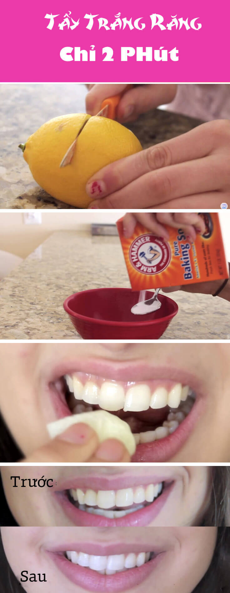 Video: Tẩy răng trắng sáng chỉ trong 2 phút bằng chanh tươi 3