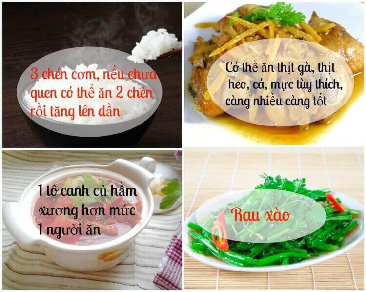 chế độ ăn tăng cân trong 1 tuần 