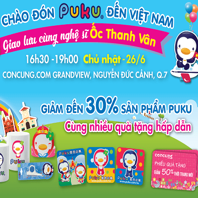 Cùng Concung.com tham dự sự kiện Chào Đón PUKU Đến Việt Nam nhận ngay quà tặng hấp dẫn 10