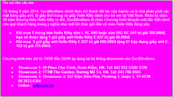 Soc&Brothers chính thức trở thành nhà phân phối Hello Kitty 11