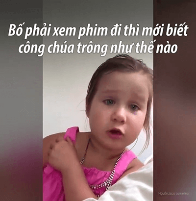 Đáng yêu màn "lý sự" của cô gái nhỏ với bố 2