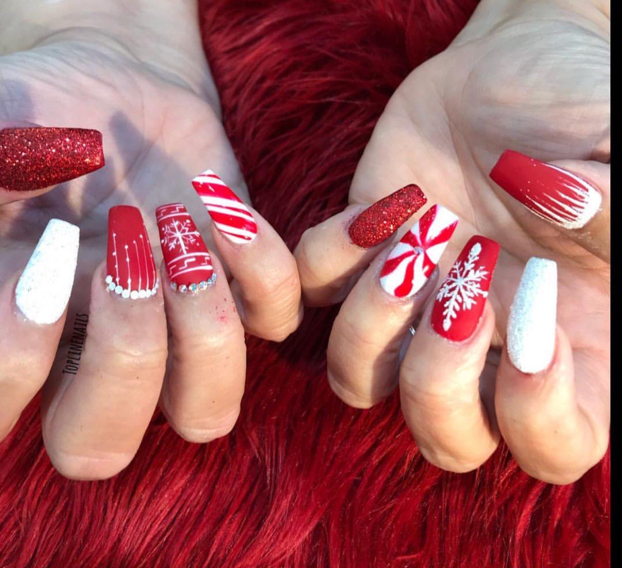 mẫu nail đẹp cho Noel