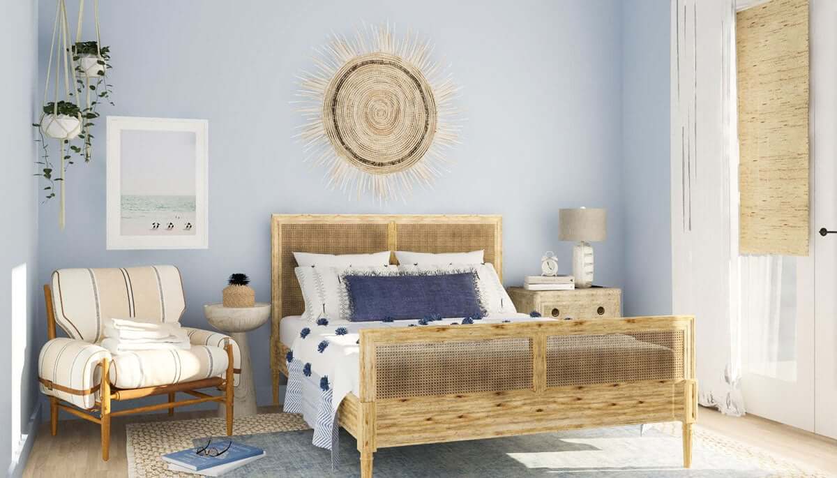 trang trí phòng ngủ màu xanh dương 4