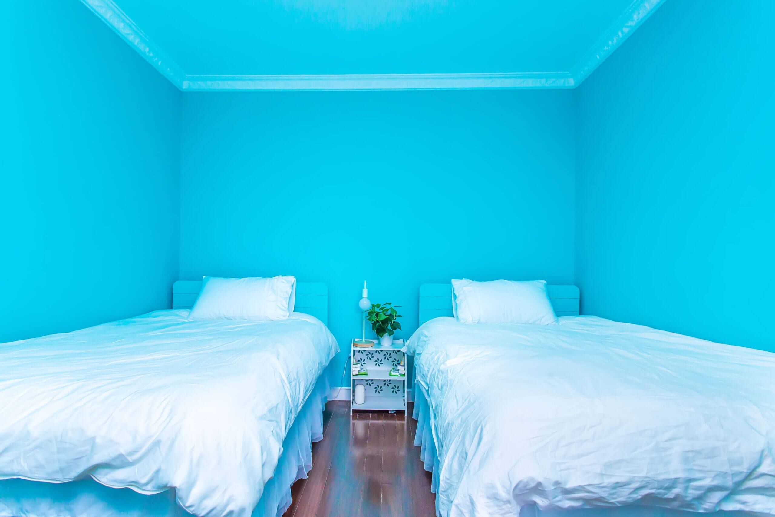 phòng ngủ xanh dương