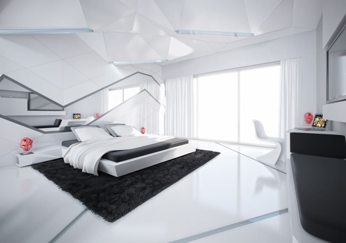15+ Ý tưởng thiết kế phòng ngủ đen trắng cho người thích sự tối giản 21