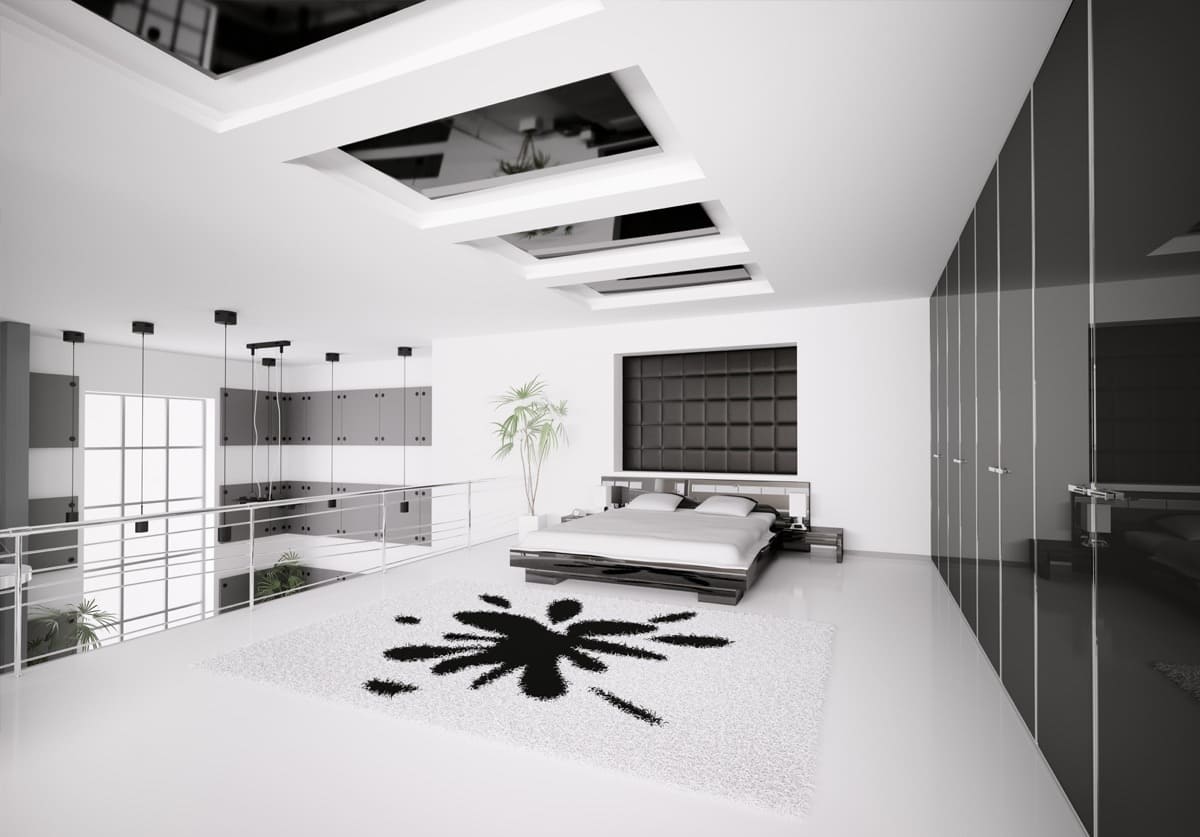 15+ Ý tưởng thiết kế phòng ngủ đen trắng cho người thích sự tối giản 22