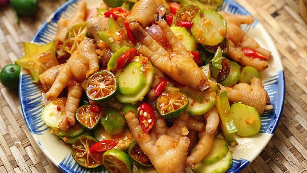 cách làm chân gà sốt Thái