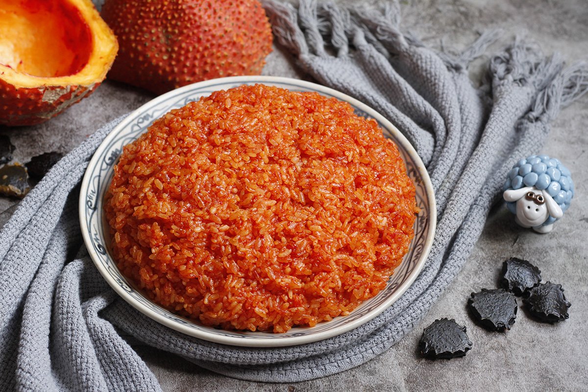 cách nấu xôi gấc​