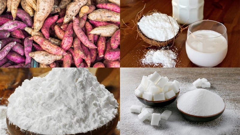 cách làm khoai lang kén​ và chuẩn bị nguyên liệu
