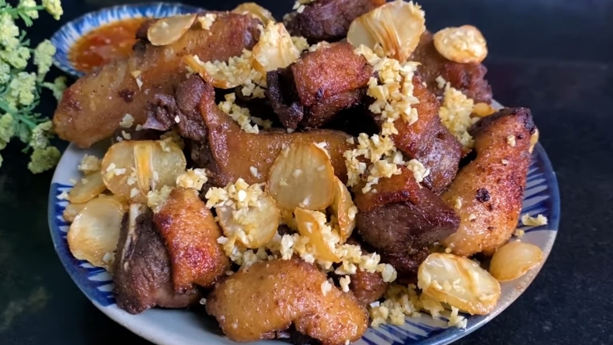 cách làm vịt cháy tỏi