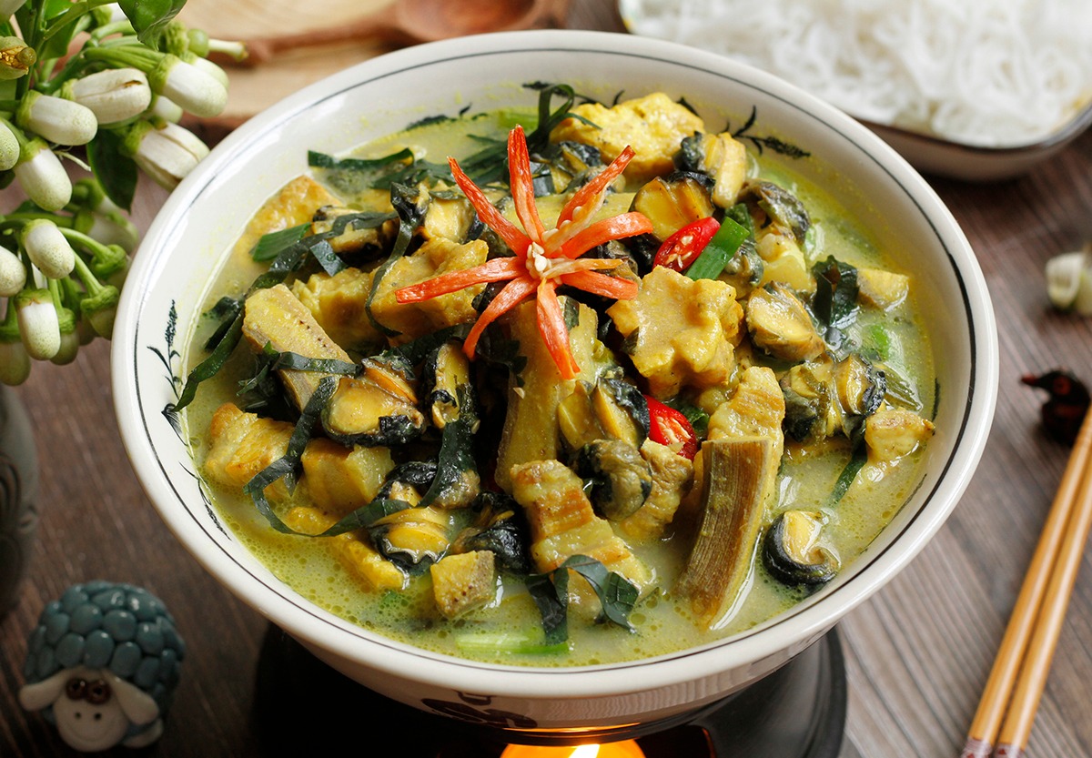 cách nấu ốc chuối đậu